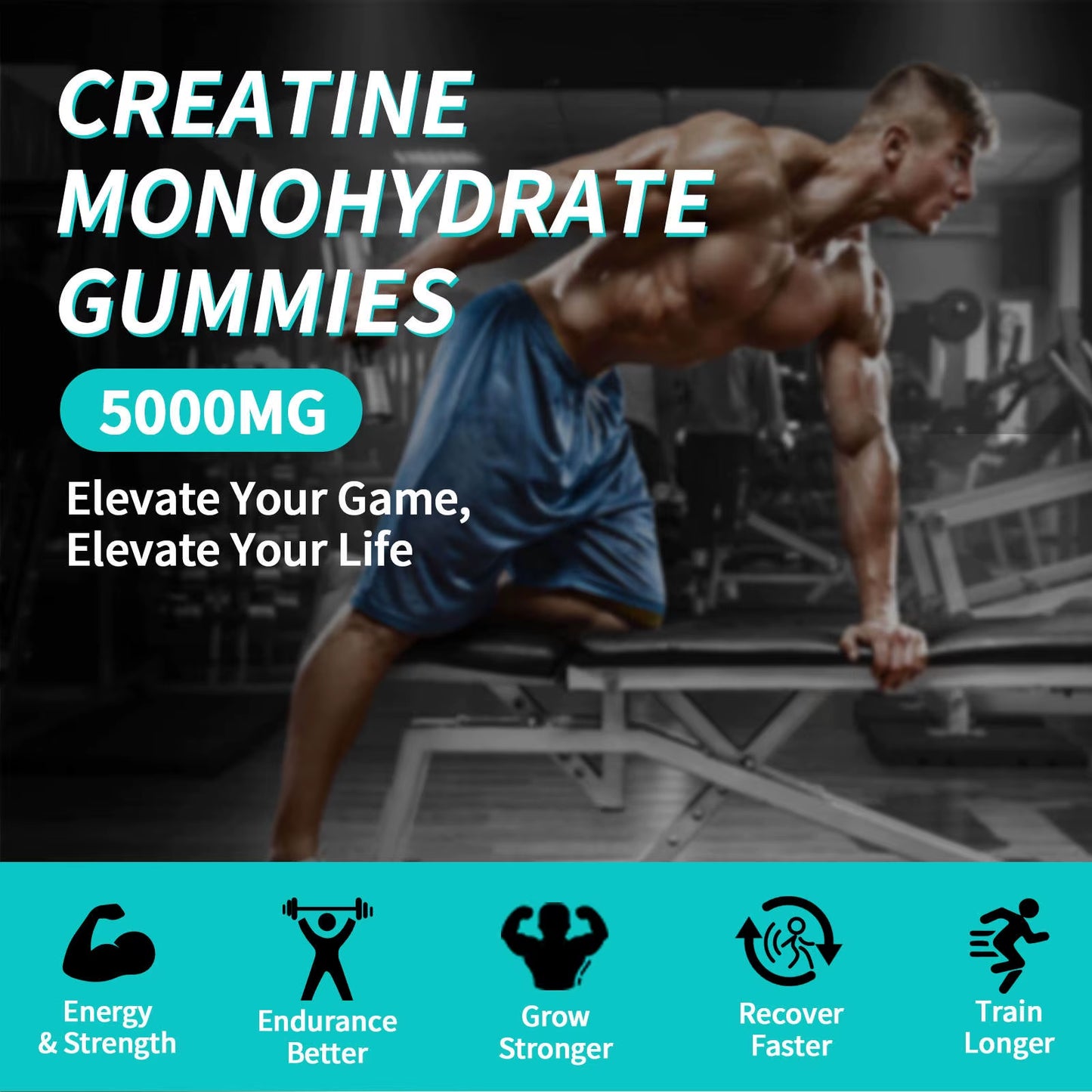 Professional Manufacturer OEM/ODM Pre Workout Healthcare Supplements Sports Nutrition Creatine Monohydrate Gummies